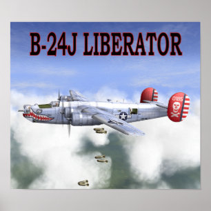 B-24J LIBERATOR BOMBS AWAY POSTER