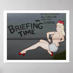 B-25 Briefing Time Poster