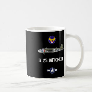 B-25 Mitchell Wwii Military Air Force Bomber With Coffee Mug