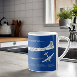 B-29 Superfortress - Airplane Blueprint Plans ABD Coffee Mug