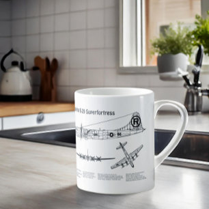 B-29 Superfortress - Airplane Blueprint Plans BD Coffee Mug