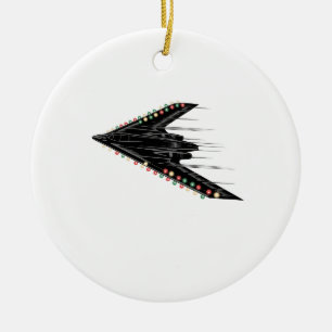 B-2 B2 Spirit Stealth Bomber Jet Plane 4th of July Ceramic Tree Decoration