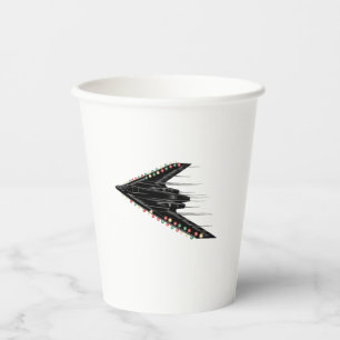 B-2 B2 Spirit Stealth Bomber Jet Plane 4th of July Paper Cups