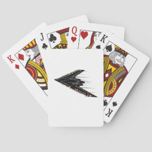 B-2 B2 Spirit Stealth Bomber Jet Plane 4th of July Playing Cards