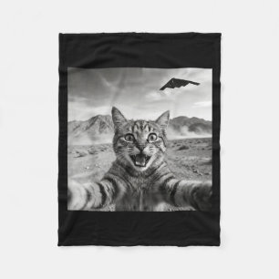 B-2 bomber stealth flyover usa ufo aircraft funny fleece blanket