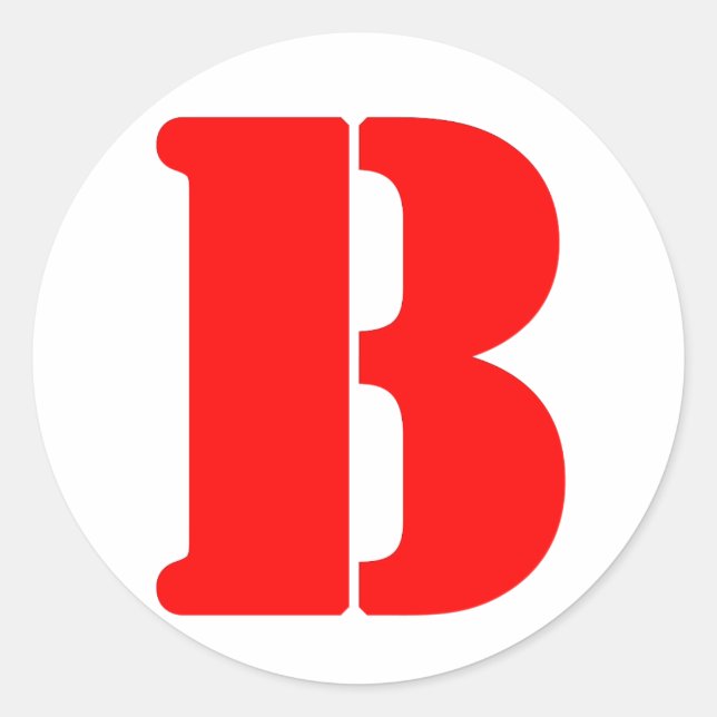 B_2 CLASSIC ROUND STICKER (Front)