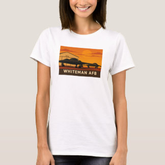 B-2 Jet Sunset Art – Whiteman AFB Poster Style T-Shirt