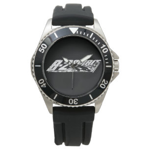 B-2 Spirit Crown Protector Black Rubber Watch