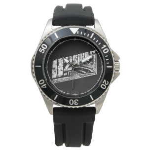 B-2 Spirit Crown Protector Black Rubber Watch