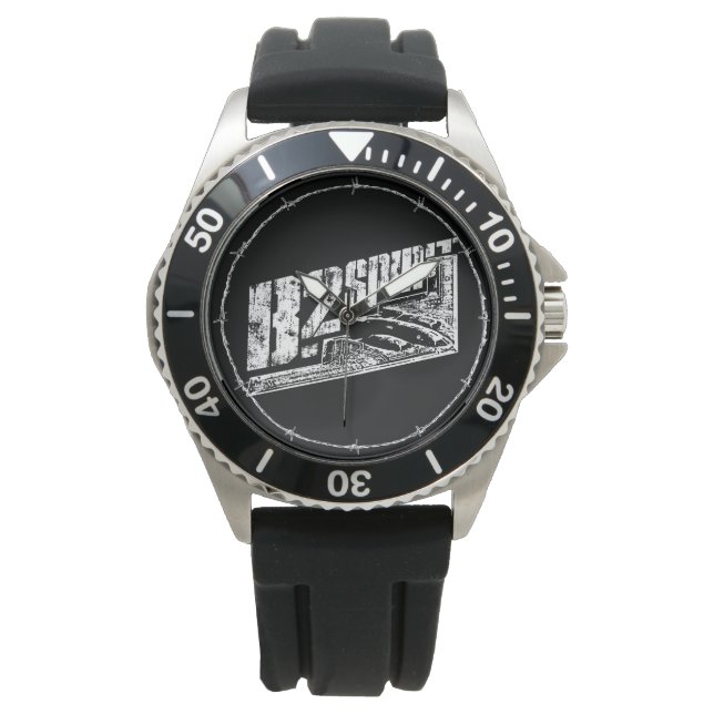 B-2 Spirit Crown Protector Black Rubber Watch (Front)