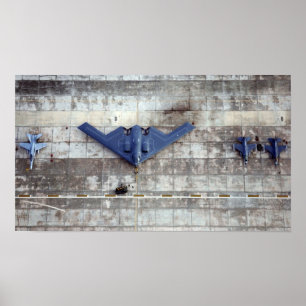 B-2 Spirit, F-16 Fighting Falcons & F-18 Hornet Poster