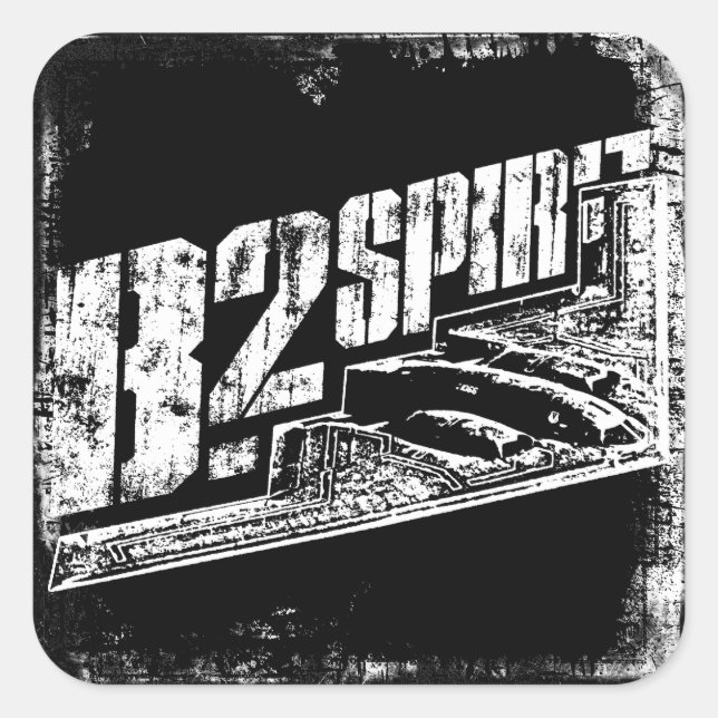 B-2 Spirit Square Stickers (Front)