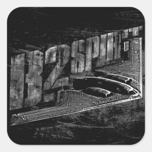 B-2 Spirit Square Stickers