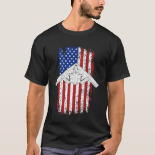 B-2 Spirit Stealth Bomber Military Aircraft Flag A T-Shirt