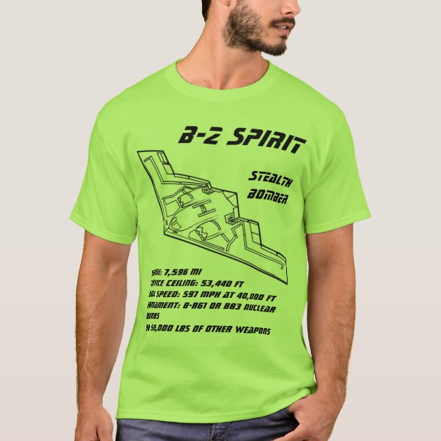 B-2 Spirit Stealth Bomber T-Shirt (Front)