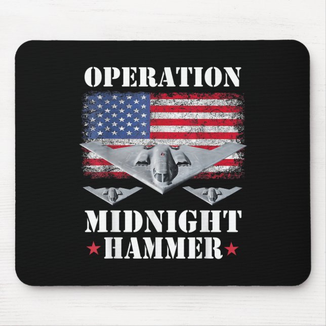 B-2 Stealth Jet Shirt Operation Midnight Hammer  Mouse Mat (Front)
