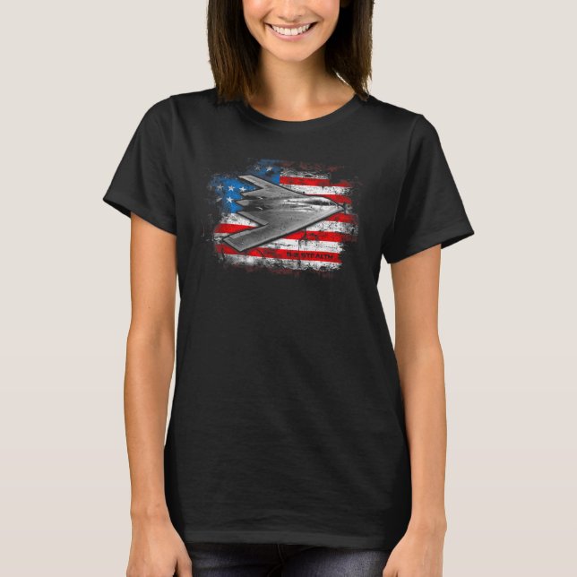 B 2 Stealth Spirit Bomber American Strategic Aircr T-Shirt (Front)