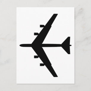 B-52 Silhouette - Black Postcard