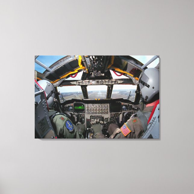 B-52H STRATOFORTRESS COCKPIT 24x36 Canvas Print (Front)