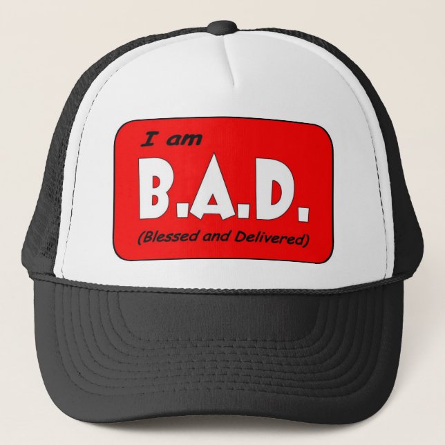 B.A.D.Hat - Customised Trucker Hat (Front)