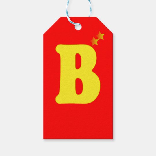 "B" Alphabet Gift Tags | Zazzle.co.uk