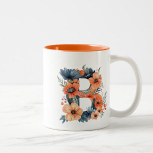 B Alphabet Letter Design Cup