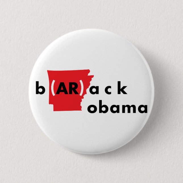 b(AR)ack obama 6 Cm Round Badge (Front)