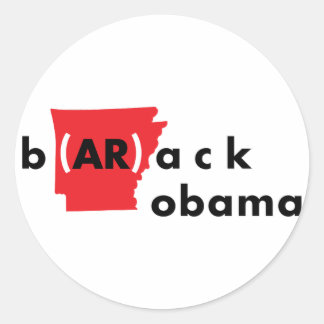 b(AR)ack obama Classic Round Sticker