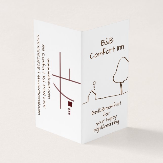 B&B Comfort Inn Business Card (Outside)