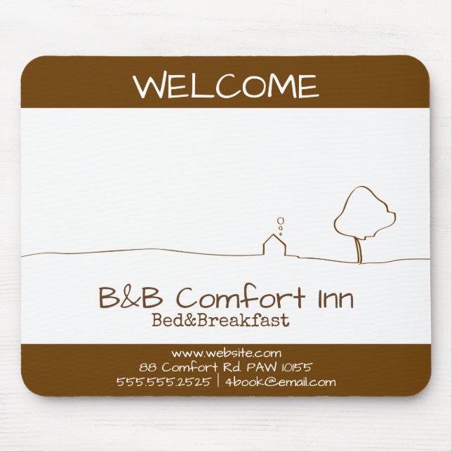 B&B Comfort Inn welcome Mouse Mat (Front)