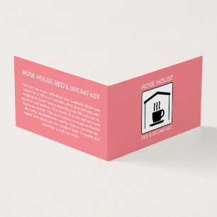 B&B Logo, Bed & Breakfast Accommodation Detailed Business Card