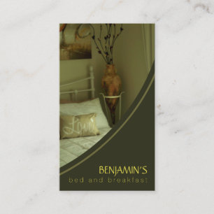 B&B Olive Green Bed and Breakfast Business Cards