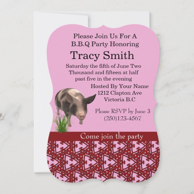 B.B.Q Party Invitation (Front)