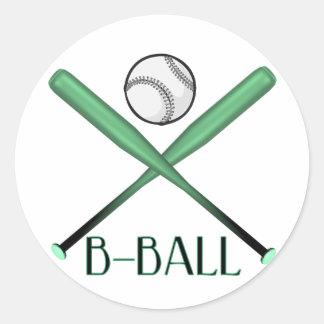 B-BALL CLASSIC ROUND STICKER