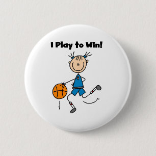 B-Ball Play to Win 6 Cm Round Badge