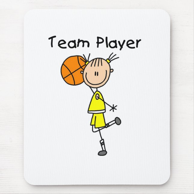 B-Ball Team Player Mouse Mat (Front)