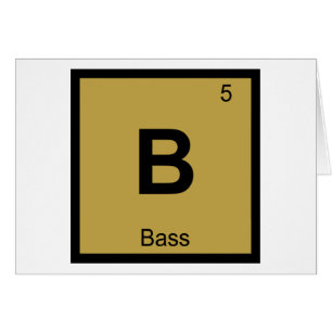 B - Bass Music Chemistry Periodic Table Symbol