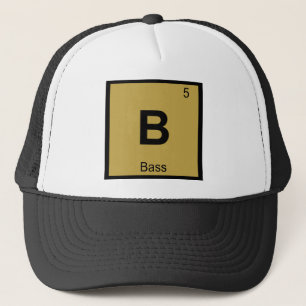 B - Bass Music Chemistry Periodic Table Symbol Trucker Hat