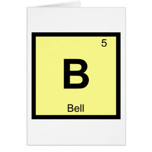B - Bell Music Chemistry Periodic Table Symbol