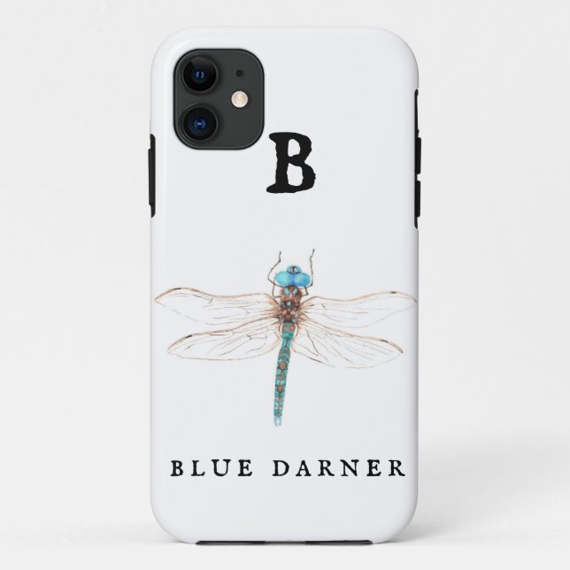 "B" Blue Darner iPhone / iPad case (Back)