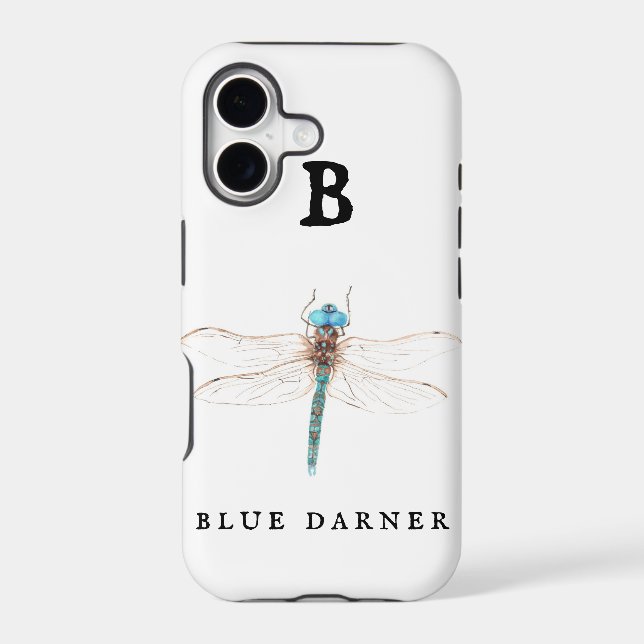 "B" Blue Darner iPhone / iPad case (Back)