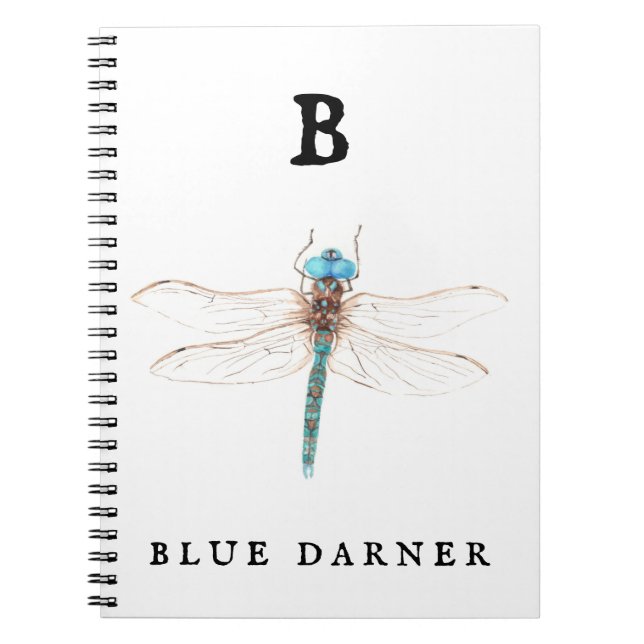 "B" Blue Darner  Notebook (Front)