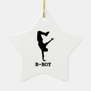 B Boy Ceramic Tree Decoration