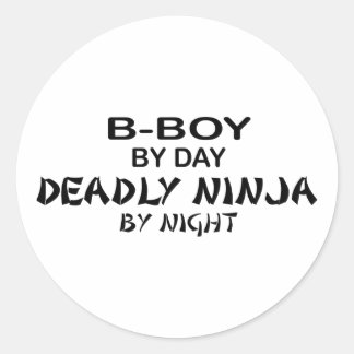 B-Boy Deadly Ninja by Night Classic Round Sticker