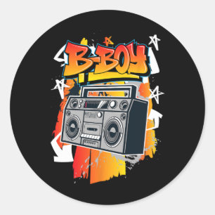 B-boy Hip-hop Break Dancing Classic Round Sticker