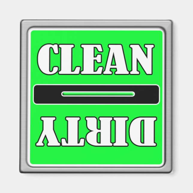 <B>Clean Dirty Dish Washer Magnet (Front)