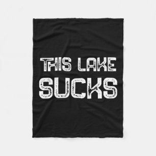 B Crappie Fish Lure Saying Funny Fishing This Lake Fleece Blanket