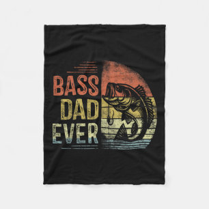B Dad Ever Fishing Gifts Dad Birthday Vintage Fleece Blanket
