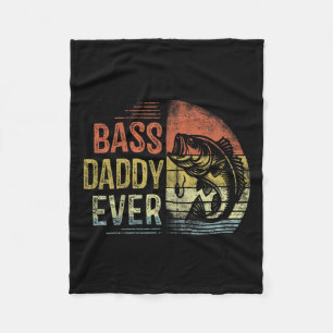 B Daddy Ever Fishing Gifts Daddy Birthday Vintage  Fleece Blanket