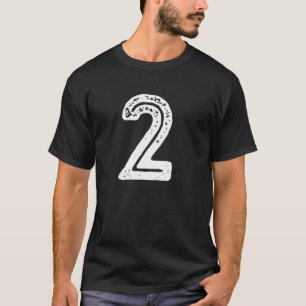 B Day Number 2 Monogram Rust Font Initial Alphabet T-Shirt